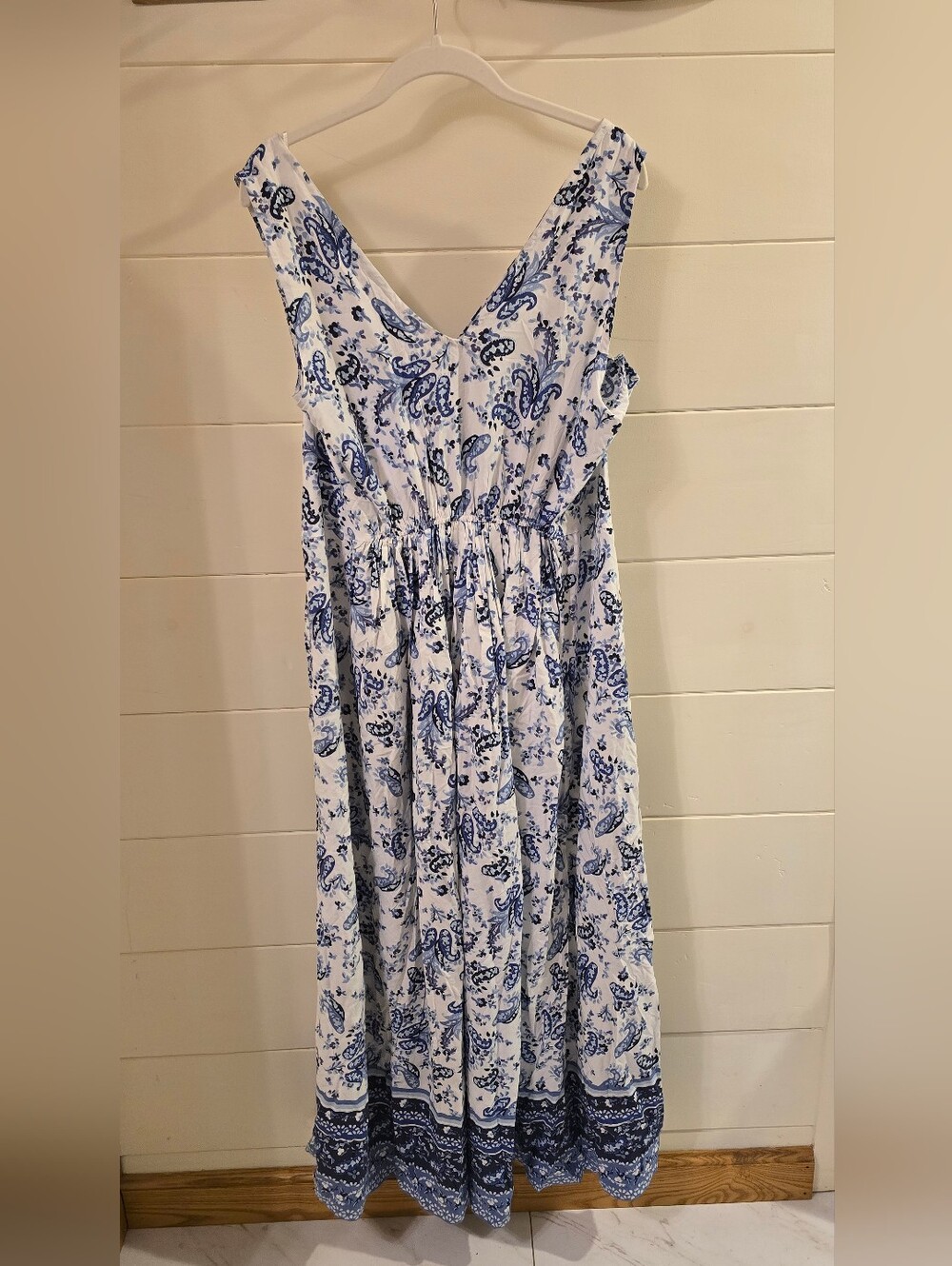 Lucky Brand Blue & White Paisley Maxi Dress - Picture 5 of 6